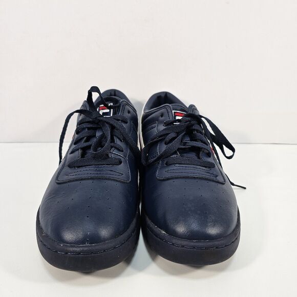 Fila Men's Original Fitness Lea Classic Sneakers Navy/White/Red US Size 11.5 - Picture 2 of 7